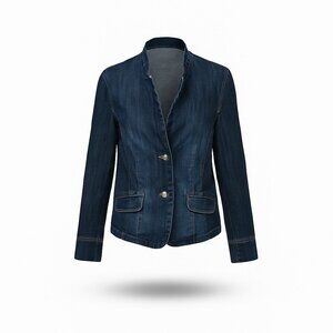 Sigrid Olsen Jean Jacket Womens Size 8 Blue Denim Pockets Casual Western NEW